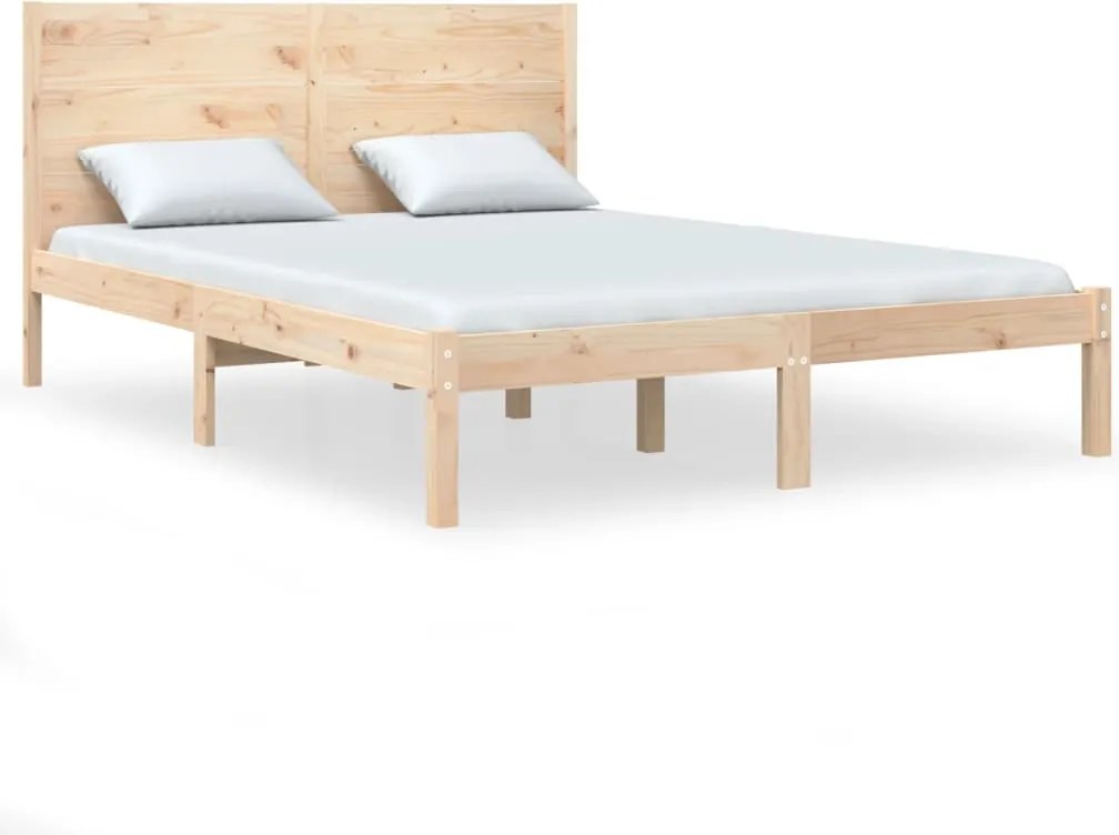 vidaXL tömör fenyőfa ágy matrac nélkül 160 x 200 cm