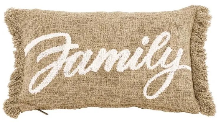 Díszpárna 50x30 cm Cotton Slub Family - Tiseco Home Studio