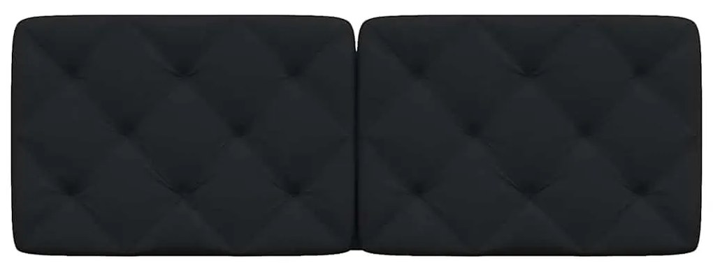 fekete szövet fejtámla párna 140 cm