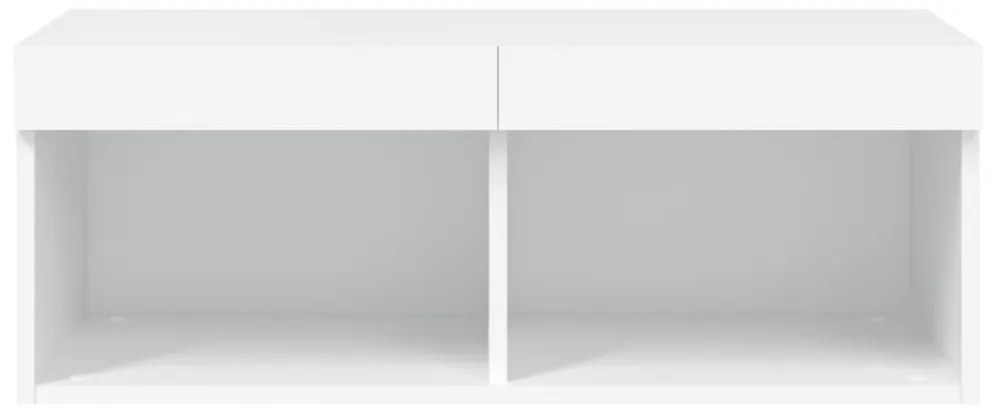 fehér TV-szekrény LED-világítással 80 x 30 x 30 cm