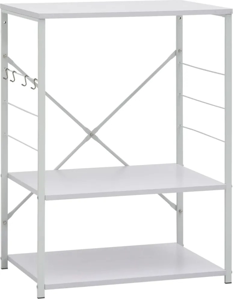 vidaXL fehér szerelt fa mikrohullámú szekrény 60 x 39,6 x 79,5 cm