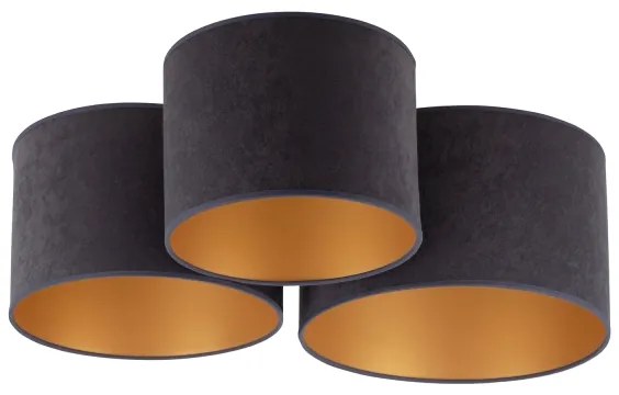 Duolla - Mennyezeti lámpa ROLLER TRIO 3xE27/60W/230V antracit