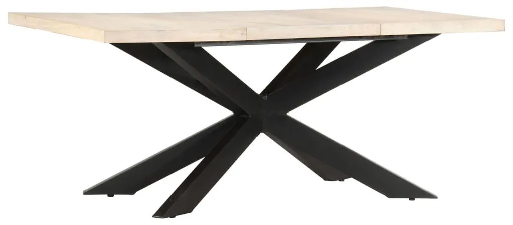 tömör fehérített mangófa étkezőasztal 180 x 90 x 76 cm