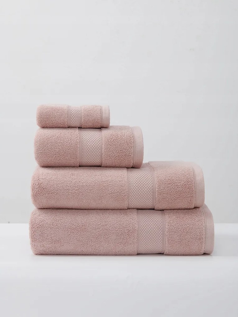 Leo pamut törölköző 100x150 púderszínű