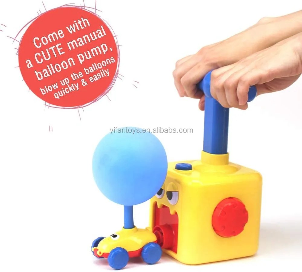 Új Sláger Játék Levegő Hajtású Autó Luftballonnal Hajtott Játékautó Szett