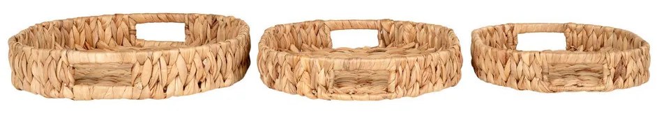 Estoril fonott tálcák, vízi jácint, natúr, 3 db-os szett