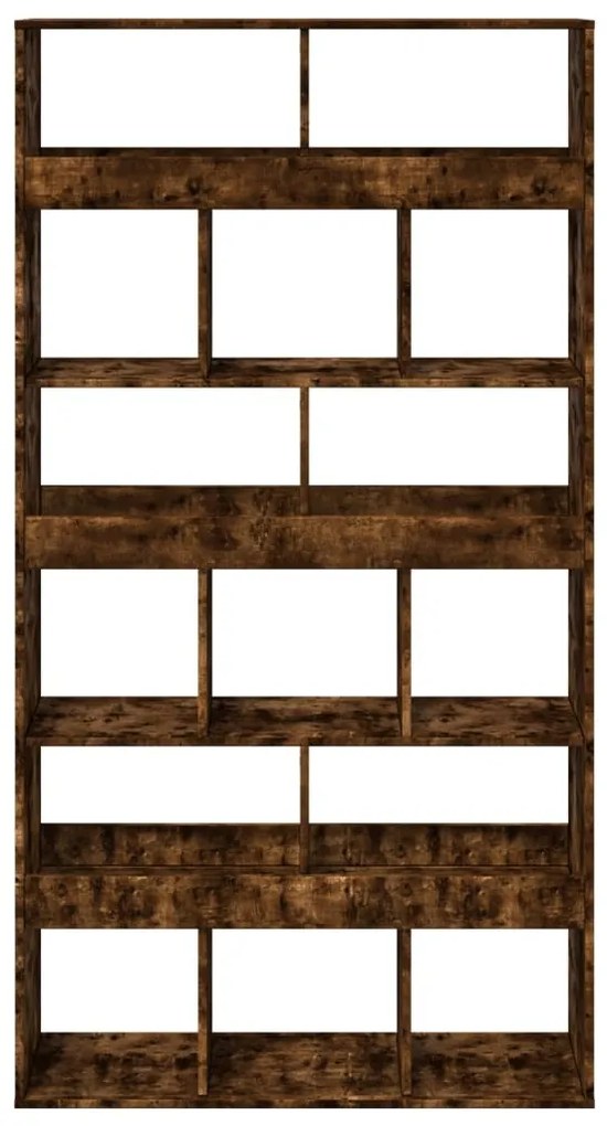 füstös tölgy színű szerelt fa könyvespolc 100 x 33 x 187,5 cm