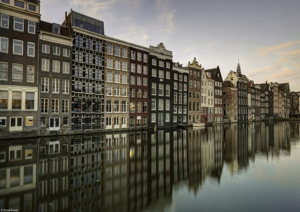 Poszter 29,7x21cm Csatorna Amszterdam városon keresztül 7, Assaf Frank