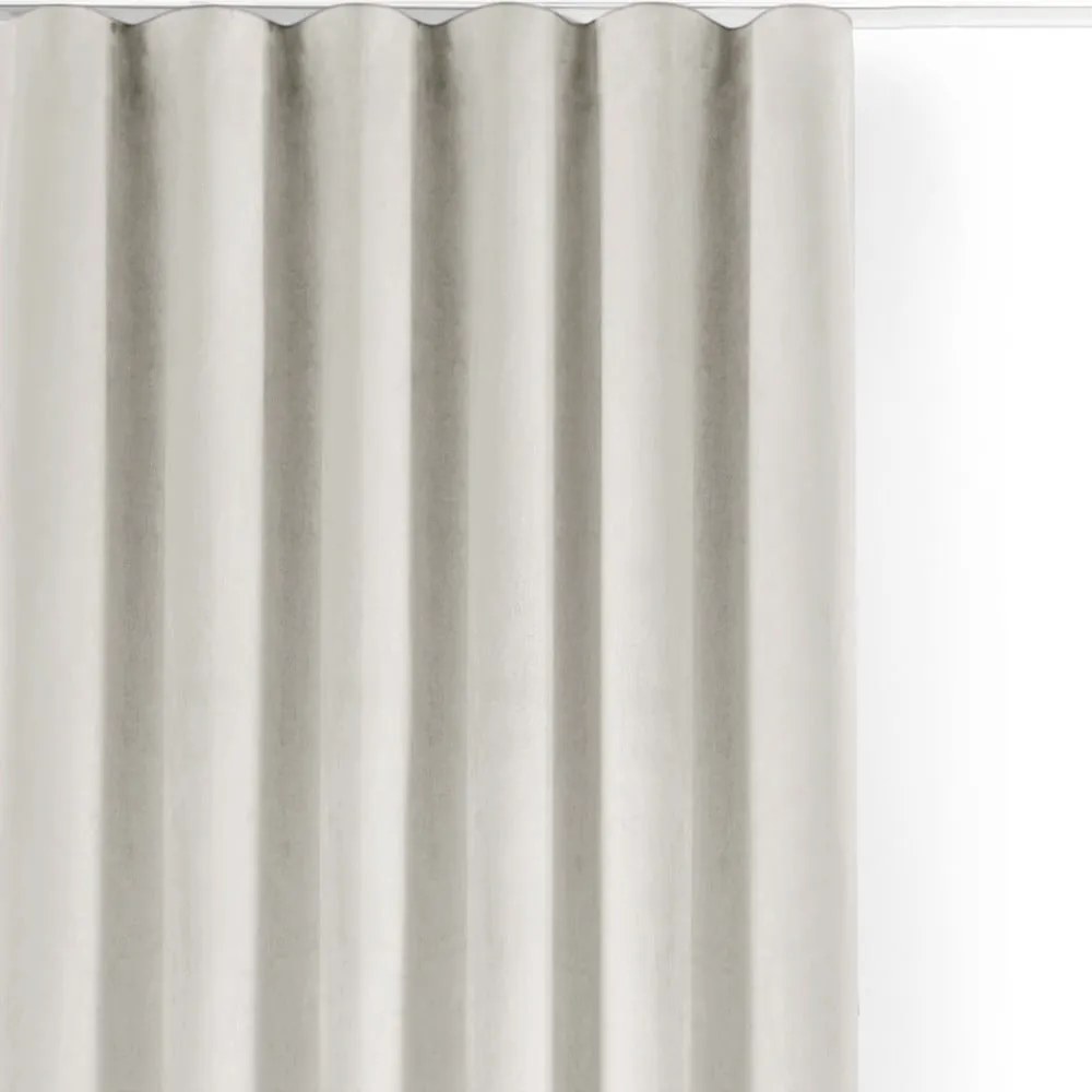 Krémszínű bársony dimout (részleges sötétítő) függöny 200x250 cm Velto – Filumi