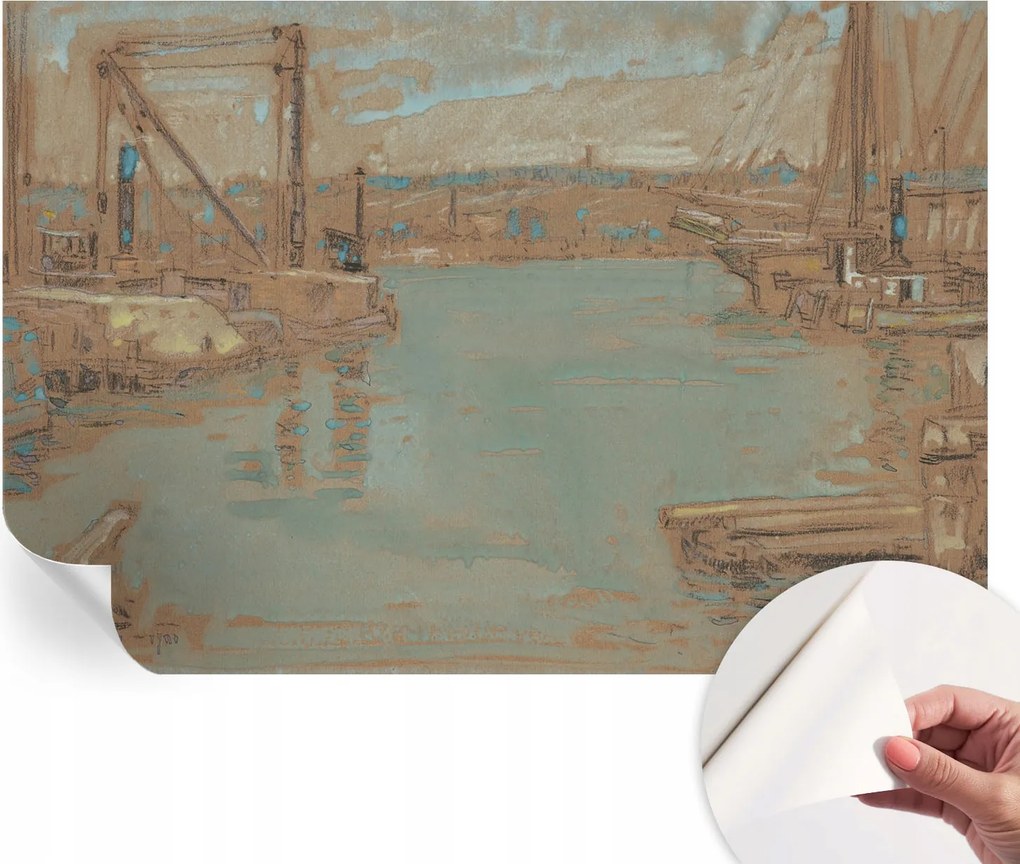 Mosható öntapadós fotótapéta étkezőbe Kikötői kilátás 152x104 cm