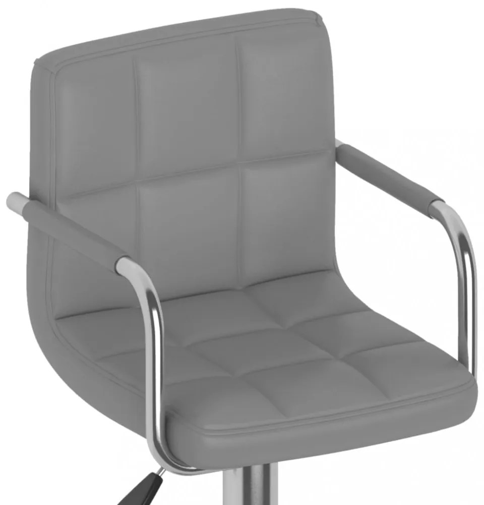 vidaXL 2 db szürke műbőr bárszék
