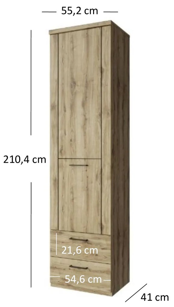 Regál Deloris 1D2S (navarra tölgy). 1052877