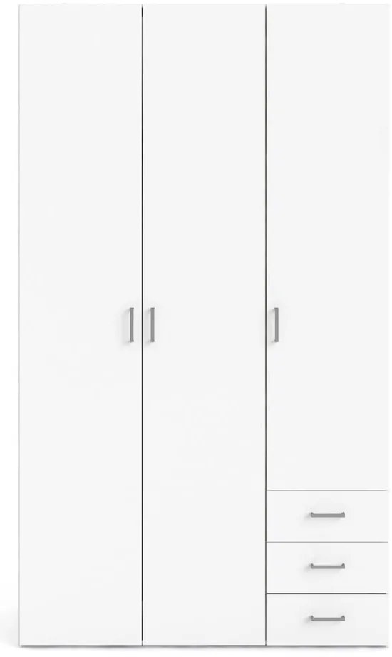 Fehér ruhásszekrény 116x200 cm Space – Tvilum