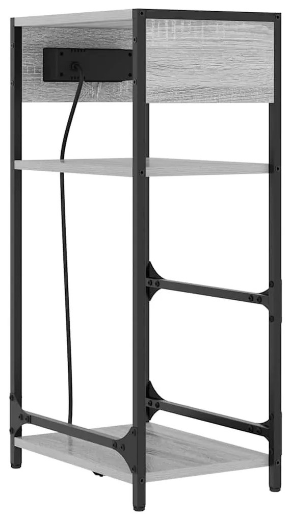 Éjjeliszekrény fiókkal Szürke sonoma 40 x 27 x 76 cm Faanyag