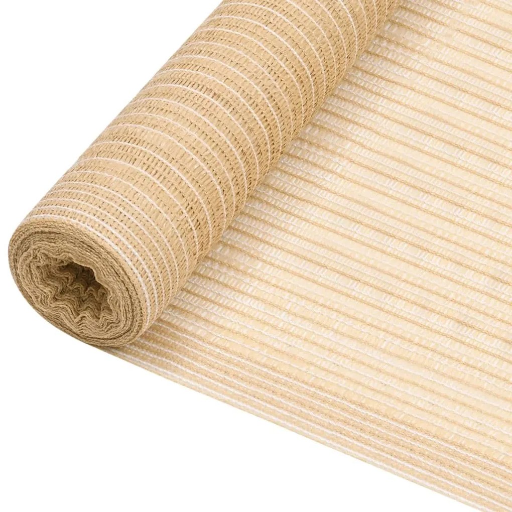 bézs HDPE belátásgátló háló 1,2 x 25 m 195 g/m²