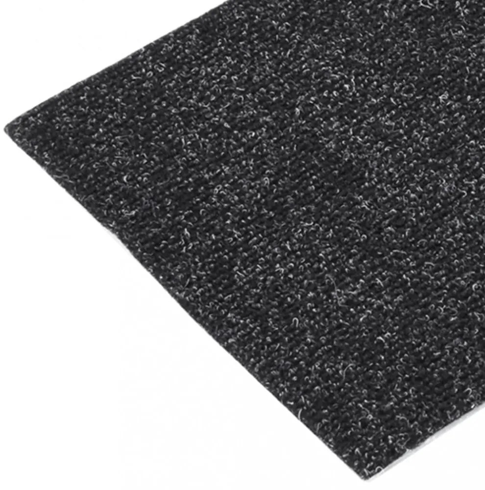 15 db fekete négyszögletes öntapadó lépcsőszőnyeg 60 x 25 cm