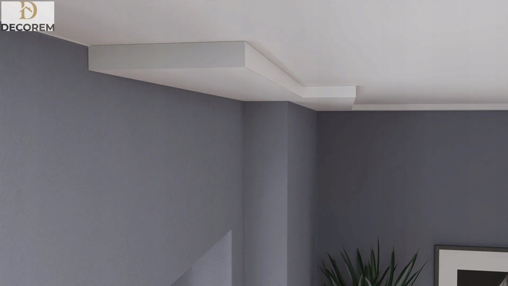 Mennyezeti díszléc DLSU2 2,5cm x 16cm párkány díszléc Xps Decorem