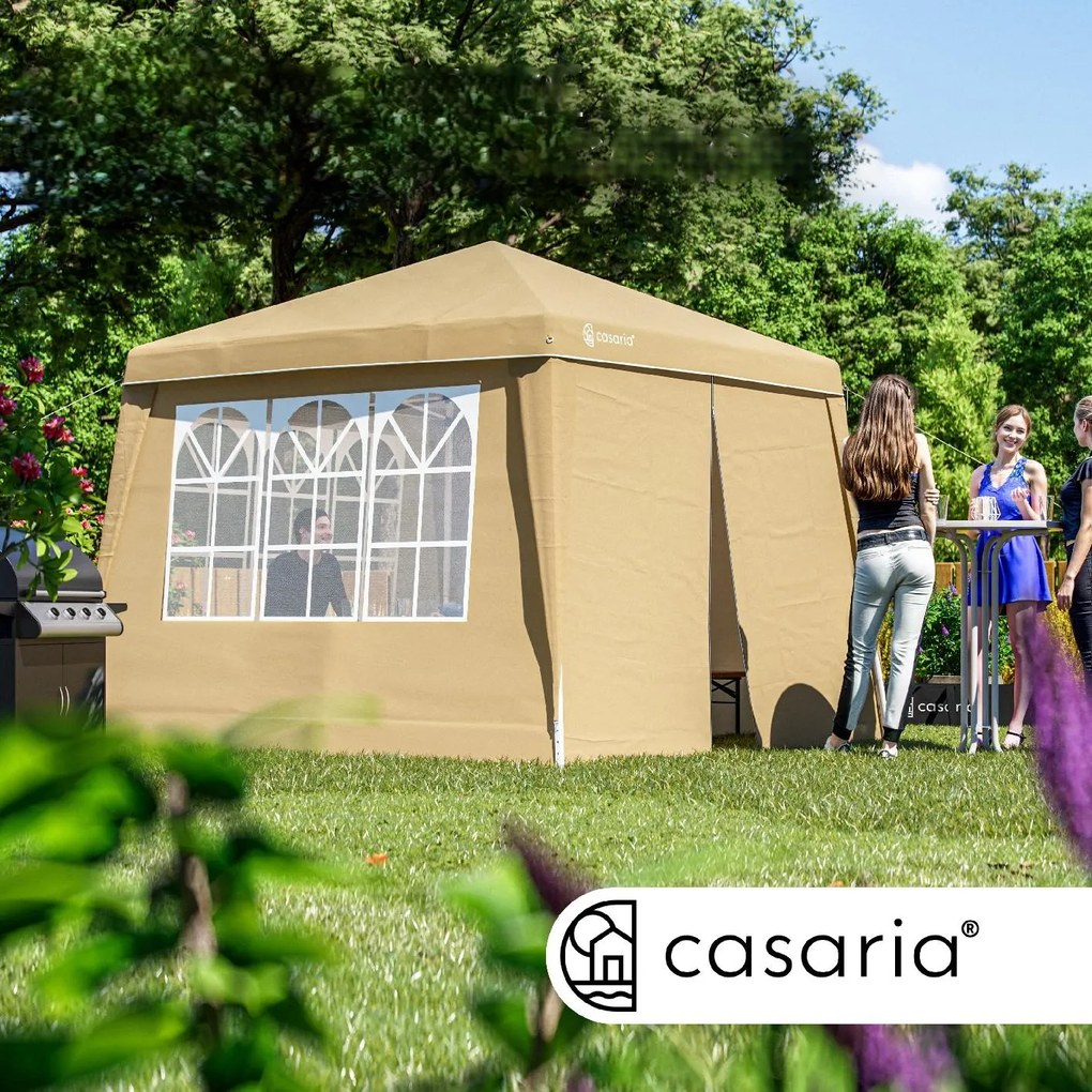 Deuba Kerti pavilon Capri 3x3 m - 4 oldalfal - bézs színű