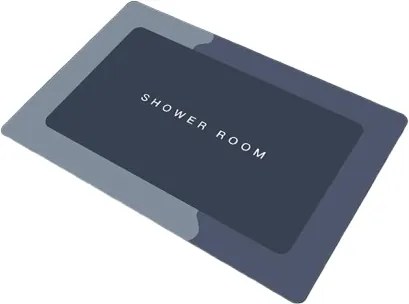 40×60 cm-es luxus fürdőszobaszőnyeg kék diatomit csúszásgátlóval