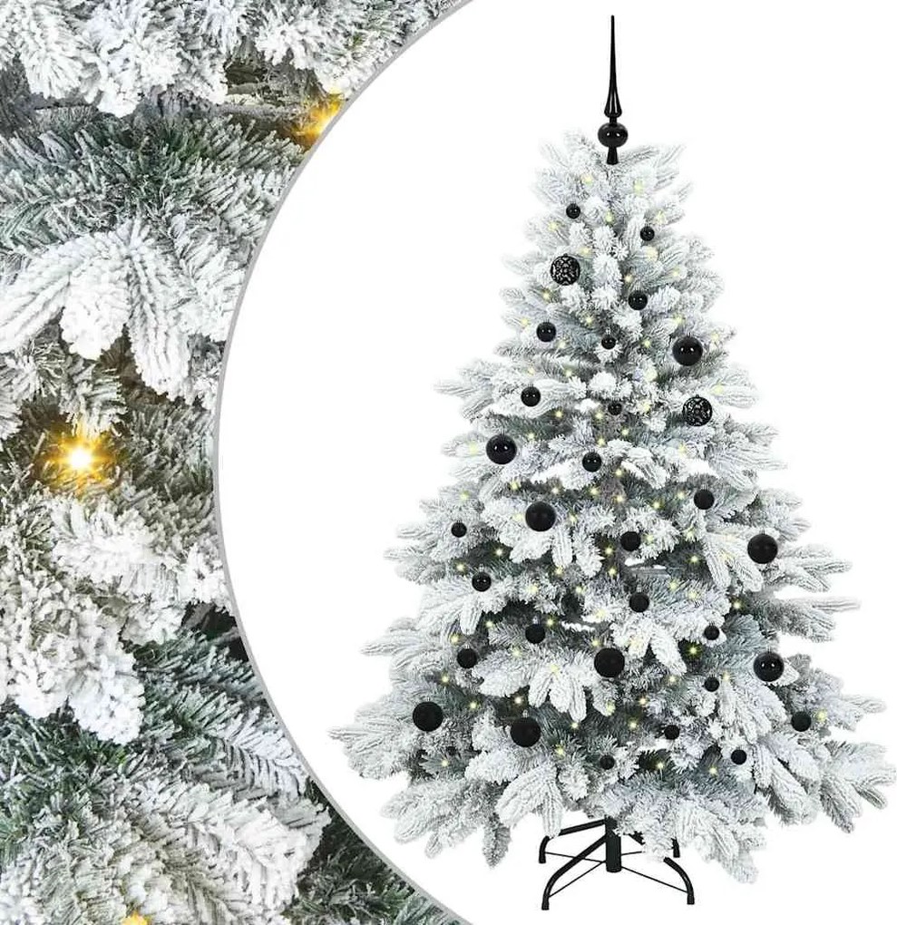 vidaXL Mű karácsonyfa 150 LED-del állvánnyal Fehér 150 cm PE és PVC