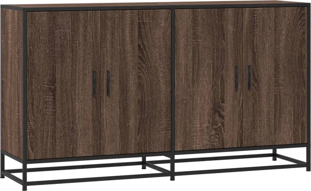 vidaXL barna tölgy színű szerelt fa tálalószekrény 134 x 35 x 76 cm