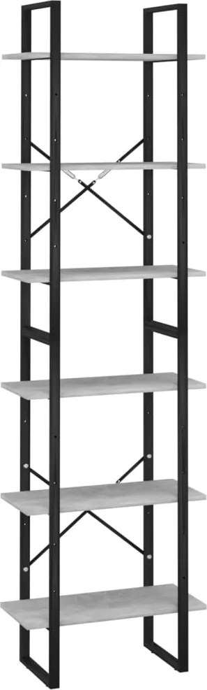 vidaXL betonszürke szerelt fa tárolópolc 60 x 30 x 210 cm