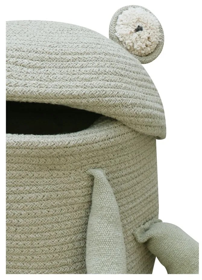 Világoszöld textil játéktároló kosár ø 23x35 cm Fred the Frog – Lorena Canals