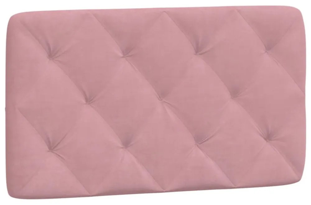 rózsaszín bársony ágykeret LED-ekkel matrac nélkül 90 x 190 cm