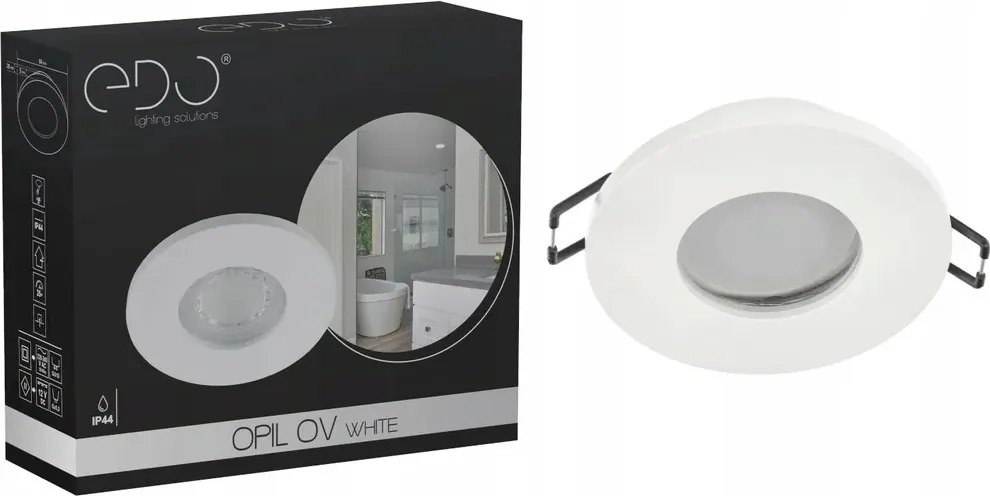 Edo Mennyezeti halogén lámpatest Opil Ov Hermetikus fürdőszobai fehér IP44
