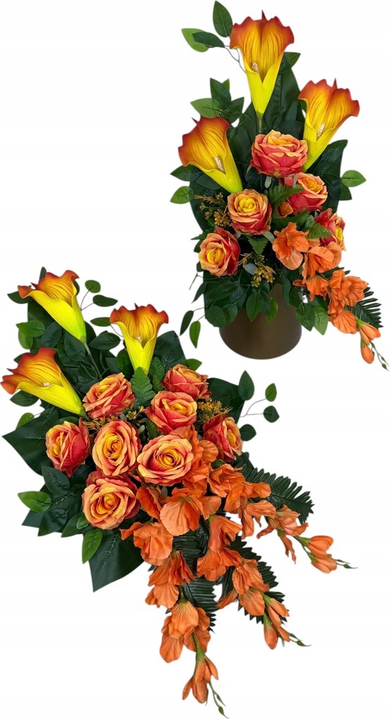 Csokor Nád Kompozíció Sír Temető Művirágok