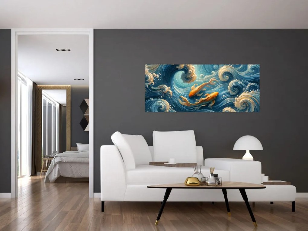 Kép - Aranyhalak (120x50 cm)