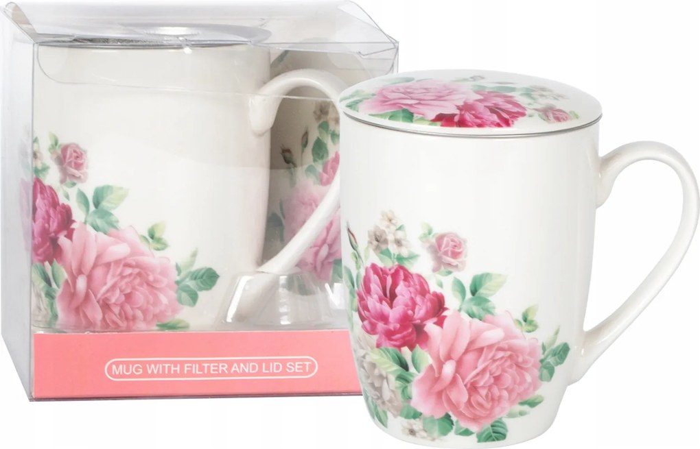 Porcelán bögre fém főzőlappal 350 ml