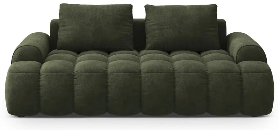 Zöld bársony kanapé 200 cm Linz – Cosmopolitan Design