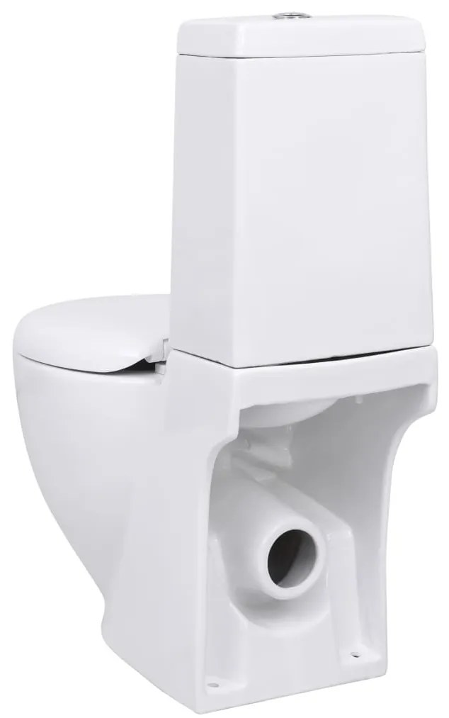 Fehér kerámia WC öblítőrendszerrel