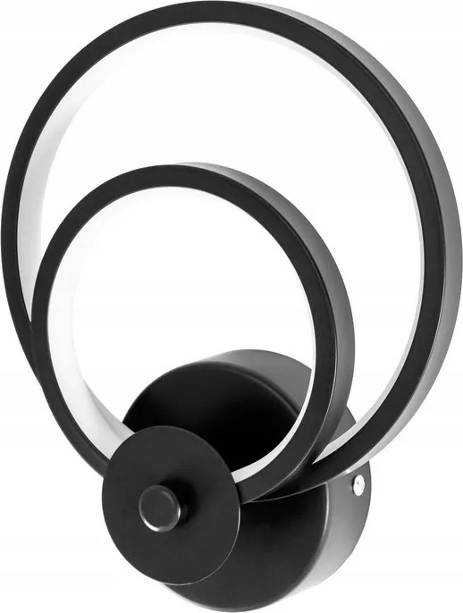 Fali lámpa Modern fekete Led fekete gyűrű