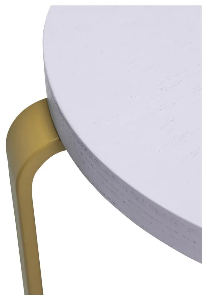 Barna-kék kőrisfa lábtartó Smile - Hübsch