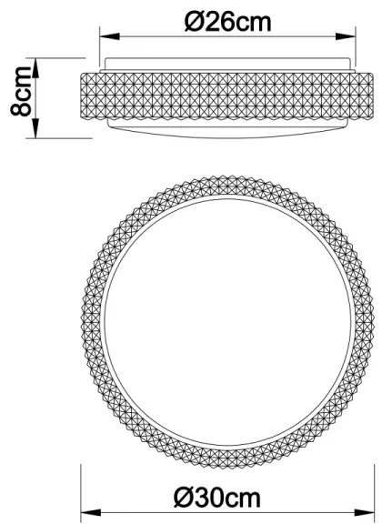 Globo 41749-12 - OVI LED mennyezeti lámpa 12W, 230V