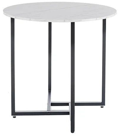 Kerek étkezőasztal ALTO II 80 cm, fehér márvány dekorációval