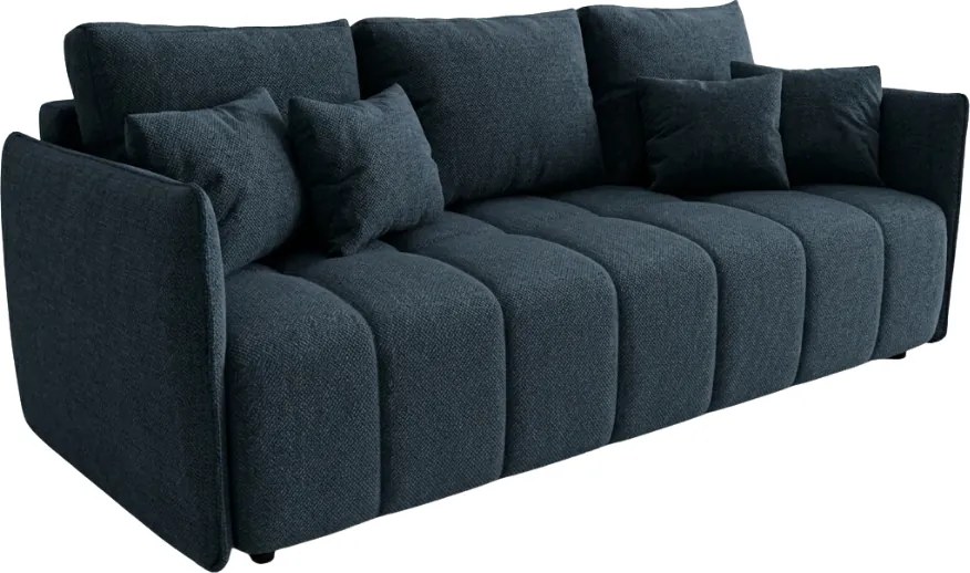 Kihúzható 3 személyes kanapé VELORA 215x103 cm, sötétkék
