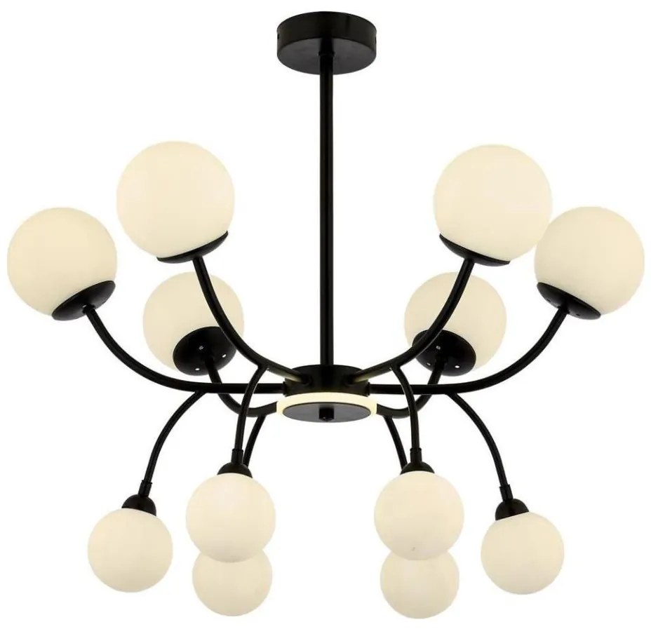 DAISY rúdra szerelt csillár 12xG9/10W/230V fekete