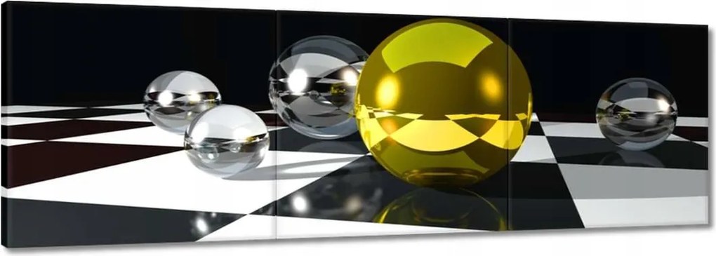 Képek 150x50 Sárga gömb a sakktáblán