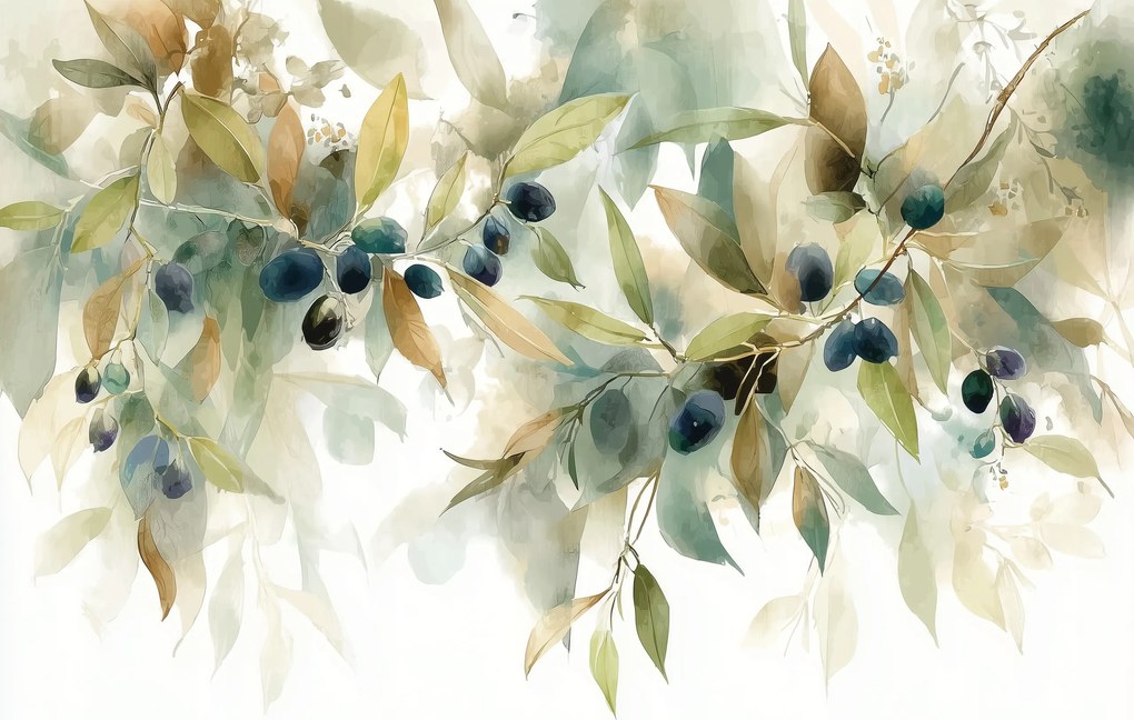 Fotótapéta Flizelina Természet Növények Fa Ág Olíva 104x70,5 ragasztó