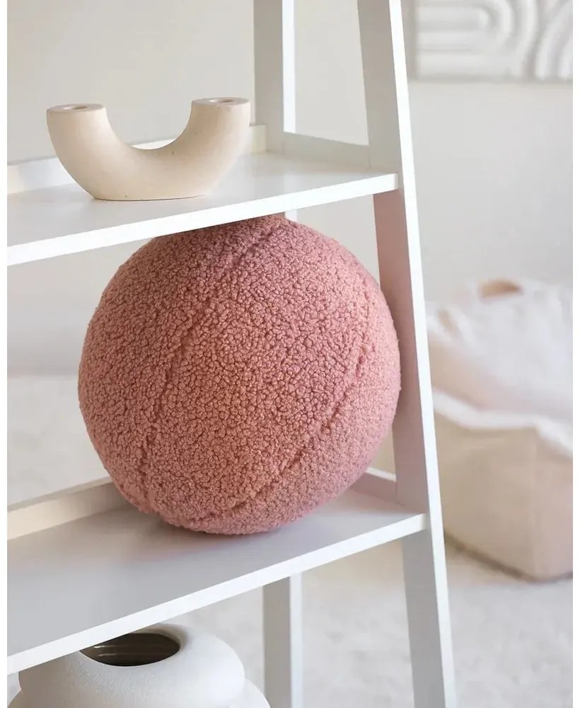 Rózsaszín buklé párna gyerek kanapéhoz Ball – Wigiwama