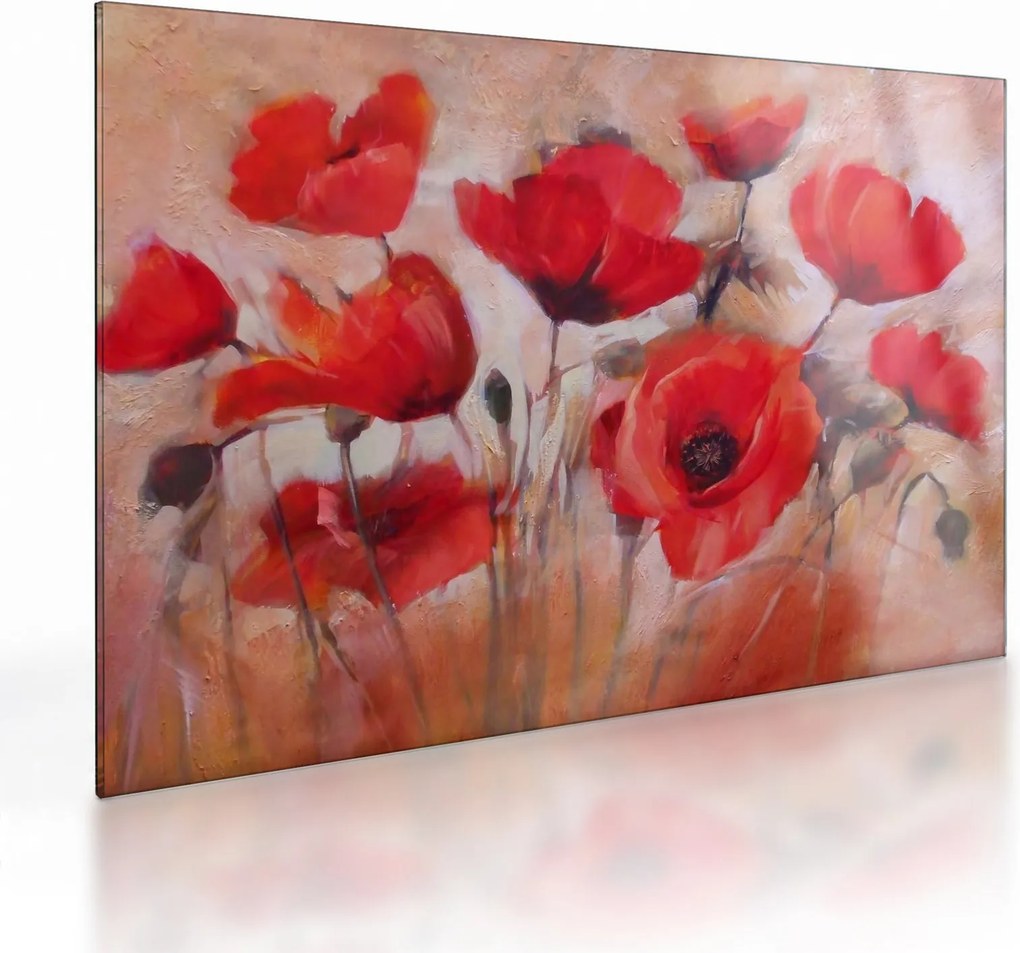 Üveg kép - Farkas mák (70x50 cm)