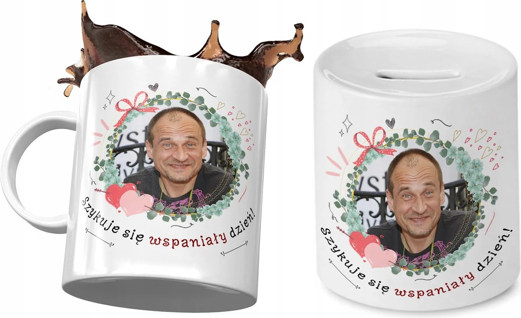 Pawel Kukiz Bögre Ajándék persely szett fényképes nyomtatással