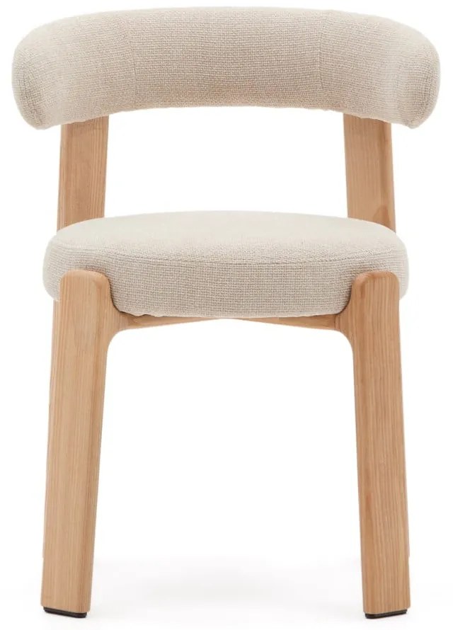 Bézs-natúr színű kőrisfa étkezőszék Granite – Kave Home