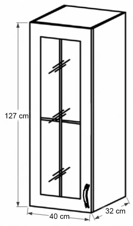 Felső konyhaszekrény W40S Regnar (északi fenyő + fehér) (B). 1017387