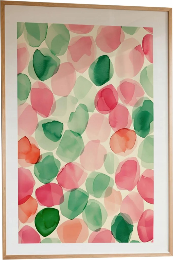 Vászonkép Akvarell szirmok A3 Fali Dekoráció Fa Keret 30x42 cm