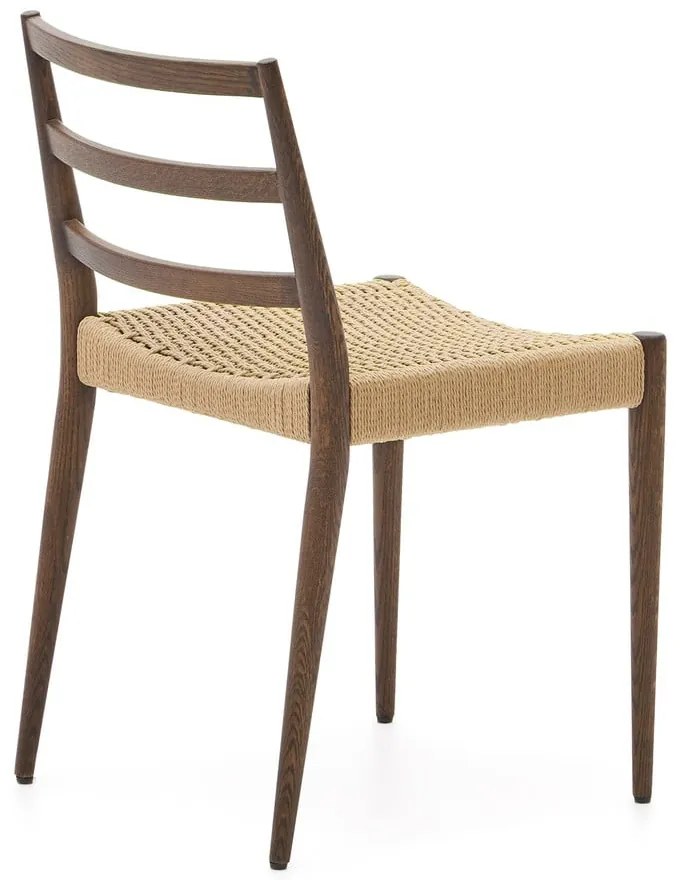 Barna-natúr színű tölgyfa étkezőszék szett 2 db-os Analy – Kave Home