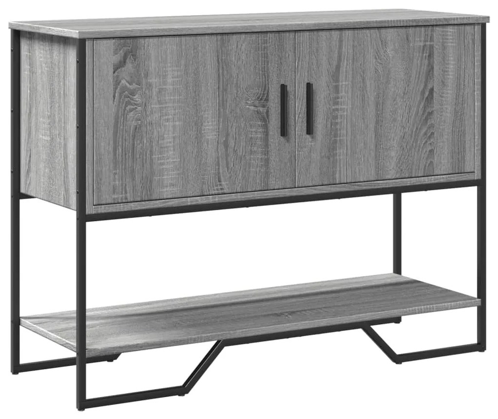 szürke sonoma szerelt fa dohányzóasztal 100x35x74,5 cm